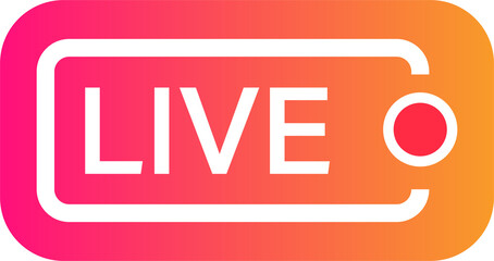 Live streaming icon. Live buttons transparent. Broadcasting signs concept.
