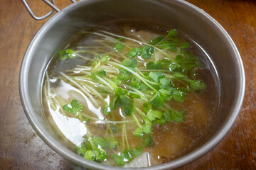 とても美味しい日本のワンタンスープ