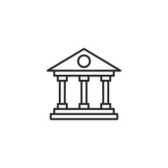 Vector sign of bank symbol is isolated on a white background. vector illustration icon color editable.