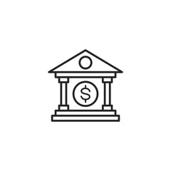 Vector sign of bank symbol is isolated on a white background. vector illustration icon color editable.