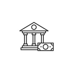 Vector sign of bank symbol is isolated on a white background. vector illustration icon color editable.