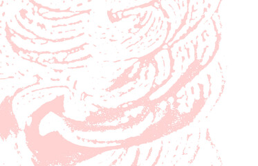 Grunge texture. Distress pink rough trace. Fair ba