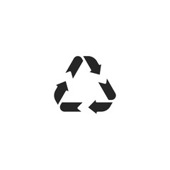 Vector sign of Recycle symbol is isolated on a white background. vector illustration icon color editable.