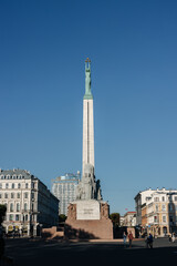 The Freedom Monument in Riga, Latvia