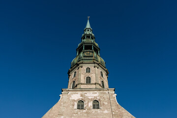 St. Peter's Church tower in Riga, Latvia