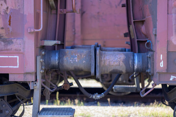 Obraz na płótnie Canvas Side view of two wagons