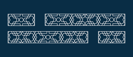 Obraz premium Template Islamic pattern for laser cutting or paper cut. Vector illustration.