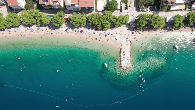 Beautiful Empty Sandy Beach Near Baska Voda - Baska Voda, Makarska, Dalmatia, Croatia
