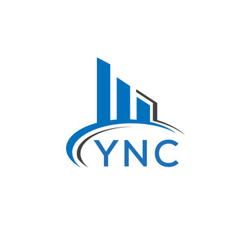 YNC letter logo. YNC blue image. YNC Monogram logo design for entrepreneur and business. YNC best icon.	
