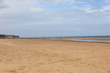 beach of the place where the Normandy landings took place in France during the Second World War
