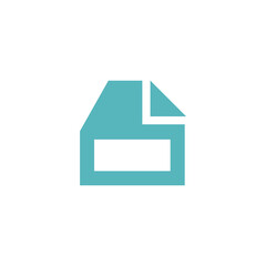 3d document logo design vector sign
