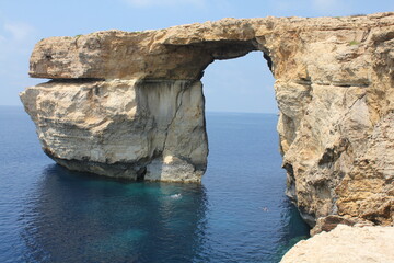 The blue window of malta that no longer exists
