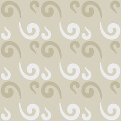 Seamless tile pattern in traditional style. Simple abstract spiral shapes. Flat vector graphics.