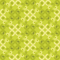 Seamless tile pattern in traditional style. Simple abstract spiral shapes. Flat vector graphics.