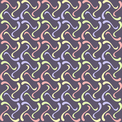 Seamless tile pattern in traditional style. Simple abstract spiral shapes. Flat vector graphics.