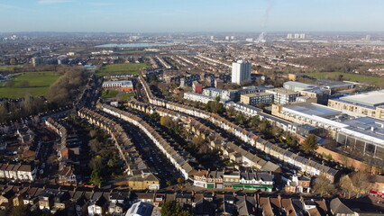 Highams Park East London UK aerial drone