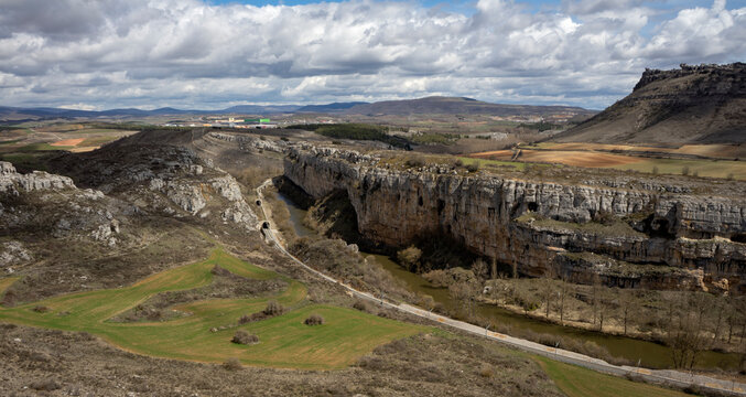 Landscape of Horadada Canyon, northern Castilla, Spian