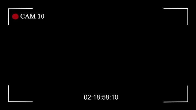 Display of the main monitor CAM 10 of the video surveillance system on a black background.