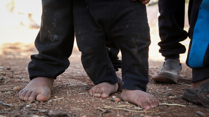 the difficult conditions in which refugees  live, which caused the spread of cholera in northern Syria