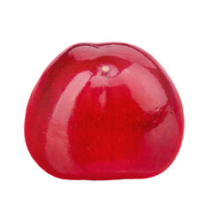 Obraz premium Ripe fresh red cherry isolated on white background. File contains clipping path.