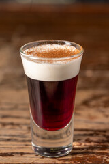 Tiramisu cocktail, shots on the bar
