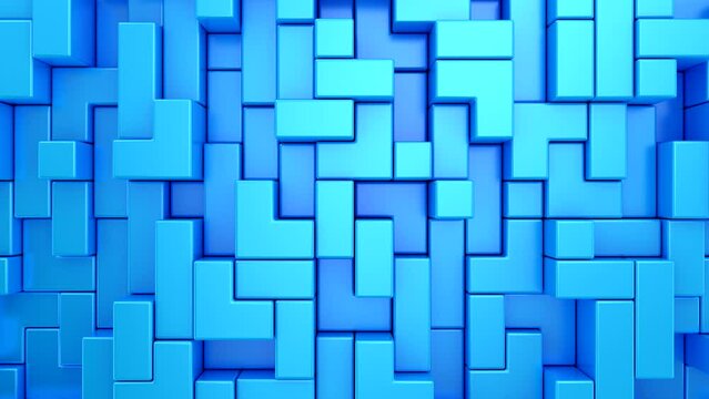 Background of Geometric Shapes. Abstract motion, loop, two color, 3d rendering, 4k resolution
