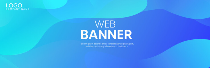 Abstract Blue background with waves, Blue banner, Blue background 
