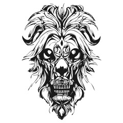 lion vector images hand drawn clip art black and white