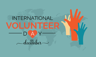 National Volunteer day 05. Volunteers communities template for banner, card, poster, background.