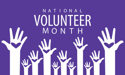 National Volunteer day 05. Volunteers communities template for banner, card, poster, background.