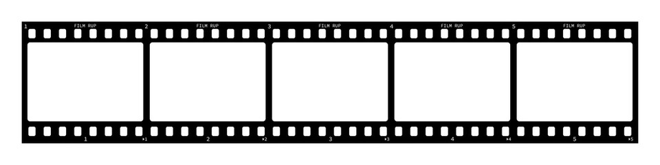 Filmstrip. Retro film strip frame. Video film strip roll. Tape photo film strip frame, video film strip roll. Vector EPS 10 - obrazy, fototapety, plakaty