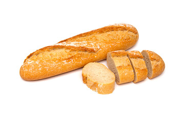 Baguette isolated on a white background