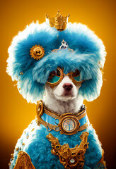 Steampunk dog with glasses - 547380285