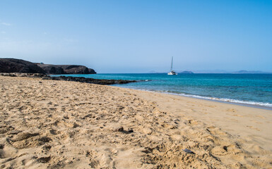 Fototapeta na wymiar Beach in Lanzarote island