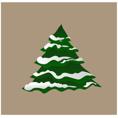 
Christmas tree. symbolic tree image on isolated background can be used for greeting, advertisement, postcard, poster or packaging design.