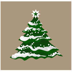 
Christmas tree. symbolic tree image on isolated background can be used for greeting, advertisement, postcard, poster or packaging design.