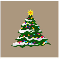 
Christmas tree. symbolic tree image on isolated background can be used for greeting, advertisement, postcard, poster or packaging design.
