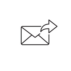 Mail send line icon. Email letter send, web message outline icon. Isolated vector illustration.