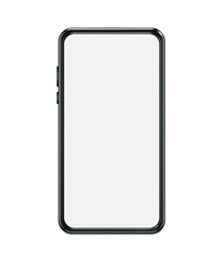 Black smartphone with blank screen