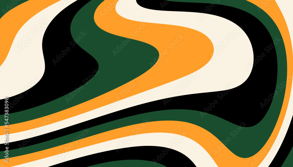 Poster abstract horizontal background with colorful waves. trendy texture background with retro style. vect