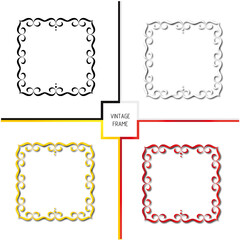 Frame, in vintage style with elements of ornament, art.