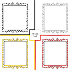 Frame, in vintage style with elements of ornament, art.
