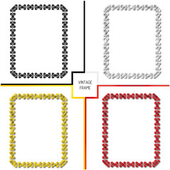 Frame, in vintage style with elements of ornament, art.