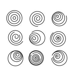 hand drawn doodle abstract spiral circle illustration