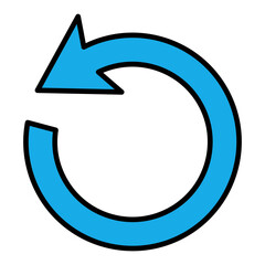 Undo Filled Line Icon