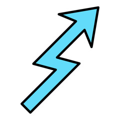 Zigzag Filled Line Icon