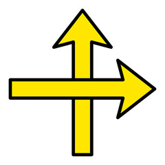 Intersect Filled Line Icon