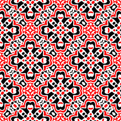 seamless pattern with hearts, red and black seamless pattern