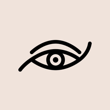recommend clip art: Eye linear icon. Abstract line eye