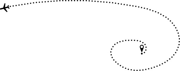 Airplane dotted line